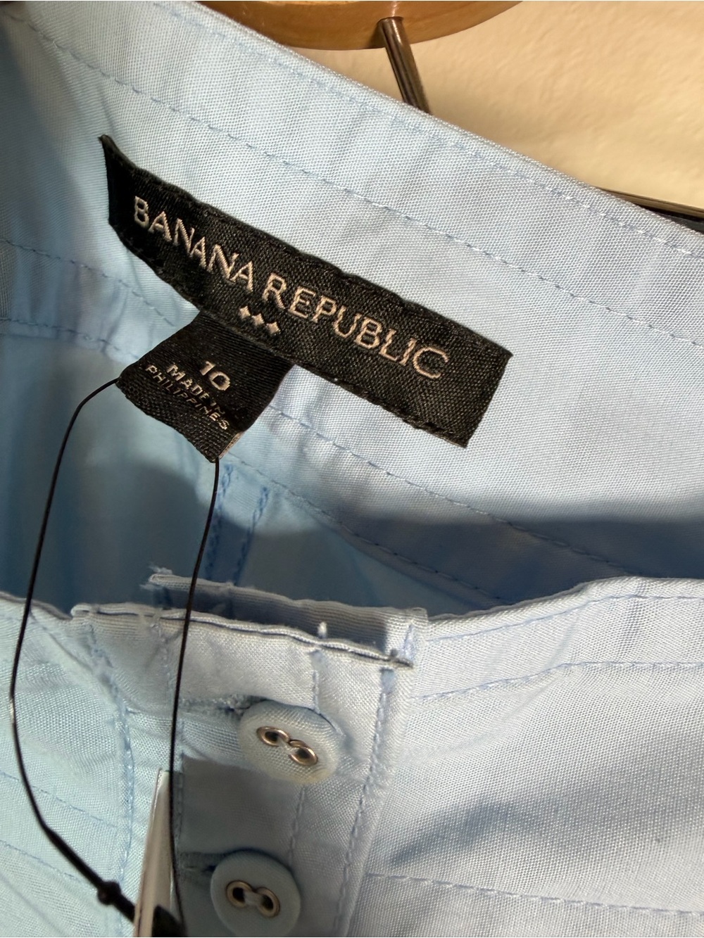 Banana Republic Pale Blue Button-Front Circle Skirt - Picture 7 of 8